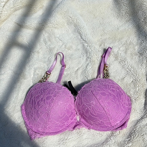 Victoria’s Secret Very Sexy Push-Up Bra 32D | Lace Lingerie Lilac Purple - Picture 1 of 9
